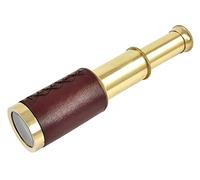 Rastogi Handicrafts Antique Marine Small Brass Telescope 6" Made with Leather, Brass Polished Pirate Spyglass