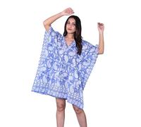 Rastogi Handicrafts Swimsuit Cover-up 100% Cotton Hand Block Print Beach Caftan Women's Print Kaftan 5