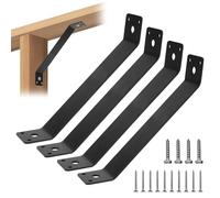 Rasugarlary Angle Brackets 4 Pcs 7.3" Inside Mount 45-Degree Angle Corner Braces Inside Joint for Wood Post and Beam Desk Edge Box Pergola Gazebo DIY Kit