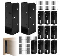 Rasugarlary Concealed Joist Hangers, 2x6 Joist Hanger Mounting Joist Bracket with Screws for 2"x6" Beam,Swing, Handrail,Fence, 12 Pcs