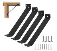 Rasugarlary Corner Brace 4 Pcs 3" Wide Inside Mount 45-Degree Angle Connector Bracket Inside Joint for Wood Post and Beam Desk Edge Box Pergola Gazebo DIY Kit