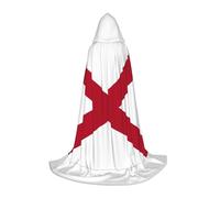 rasuhg Alabama State Flag Print Teen Halloween Cloak With Hood Long Unisex Cape Costume For Party Masquerade Role Play