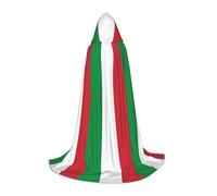 rasuhg Italian Flag Print Teen Halloween Cloak With Hood Long Unisex Cape Costume For Party Masquerade Role Play