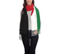 rasuhg Palestinian Flag Print Womens Winter Scarf, Fashion Tassel Soft Long Thick Blanket Scarf Winter Shawl Scarves Accessory