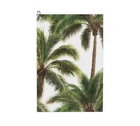 rasuhg Palm Tree Print Golf Bag Towel With Clip 24x16in Microfiber Waffle Accessory For Clubs Balls Golfers Gift