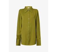 Rat And Boa Womens Rat And Boa Willow Satin Shirt Green XS