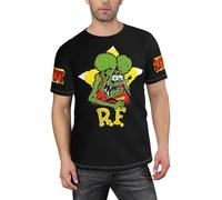 Rat Anime Fink Mouse Men's Tee - Vintage Hot Rod Cartoon T-Shirt, Soft Breathable Casual Short Sleeve Streetwear Fans Gift M