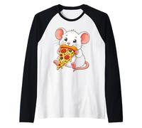 Rat Eat Pizza Slice Foodie Pizza Lovers Raglan Baseball Tee