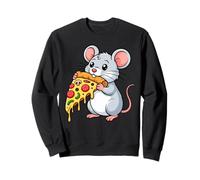 Rat Eating Pizza Slice Funny Foodie Pizza Lovers Sweatshirt