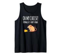 Rat Fat Funny Rats Oh My Cheese Finally I Got You Cute Rat Tank Top