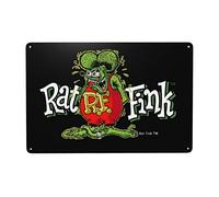 Rat Fink Hot Rods Tin Sign Anime Rustic Vintage Metal Tin Signs Rustic Pin Up Poster Plaque Pub Wall