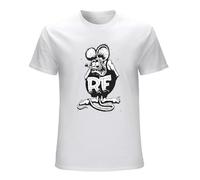 Rat Fink T Shirt Dragster Raceway Mens Fashion TeeComfortable t shirtCasual Short Sleeve Tee 100% Cotton Tee White XL
