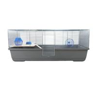 Rat Hamster Cage 100cm Pet Play House with Wooden Shelf and Ramp Ritz Black Grey