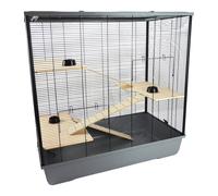 Hamster, Rat & Chinchilla Cage 100cm x 54cm x 100cm - Belfry XL Tall Grey | Little Friends