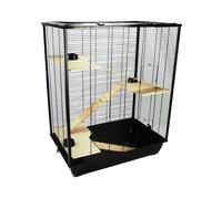 Little Friends The Belfry Small Animal Cage - Black, Black