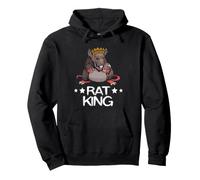 Rat King Crown Angry Rat Rodent Rat Owner Mouse Rat Pullover Hoodie