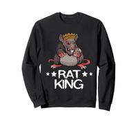 Rat King Crown Angry Rat Rodent Rat Owner Mouse Rat Sweatshirt