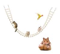 Rat Ladder Bridge Toy, Rat Climbing Toys, Natural Wooden Hamster Ladder Bridge Toy, Cage Accessories for Bird Parrot Cockatiel Sugar Gliders - 36 Steps - 50.78 x 3.14 Inch