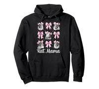 Rat Mama Rat Mom Mouse Mother's Day Pink Coquette Bow Pullover Hoodie