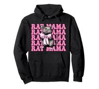 Rat Mama Rat Mom Mouse Mother's Day Pink Coquette Bow Pullover Hoodie