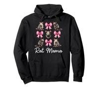 Rat Mama Rat Mom Mouse Mother's Day Pink Coquette Bow Pullover Hoodie