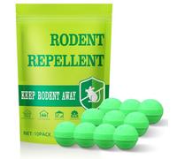 Rat Mice & Mouse Repellent,Peppermint Oil Rodent Pest Repellent Balls 10pcs | Natural Deterrent against mice,spiders, squirrel,rats, mosquitoes, cockroaches. pest control balls for indoor outdoor