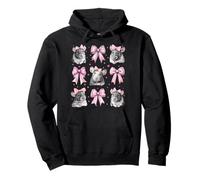 Rat Mouse Girl Coquette Bow Pink Mom Mama Pullover Hoodie