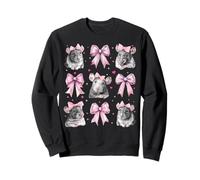 Rat Mouse Girl Coquette Bow Pink Mom Mama Sweatshirt