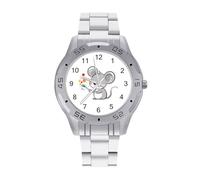 Rat Painter Classic Wrist Watches for Men Casual Business Watch Stainless Steel Band for Boyfriend Father