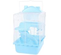 Rat Platform Hamsters Hideout House Double Layer Castle for Small Pets | ABS and Iron Build, Blue Finish, Wear Resistant, Safe Play and Resting, Home Decor