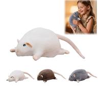 Rat Plush,Rat Plush,Extra Thicc Fat Rats Toy,Soft Stuffed Animal With Ultra-Soft Cozy Fabric, Large Size Fluffy, Realistic Cute Rats Pillow, Perfect for Sofa Bed And Warm Home Room Decor (D, 35cm)