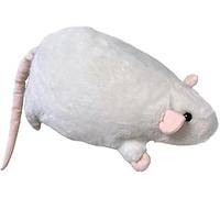 Rat Plush, Soft Stuffed Animal with Ultra-Soft Cozy Fabric, Large Size Fluffy, Realistic Cute Rats Pillow, Perfect For Sofa Bed And Warm Home Room Decor (White, Total length 70cm)