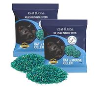 Rat Poison Bait Grains Mouse Poison Grain Rodent Control Maximum Strength Strongest Rodent Killer Fast Acting Single Feed Whole Wheat Grain Bait Sachets (2 x 50g)