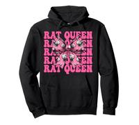Rat Queen Rat Girl Rat Mom Mouse Mother's Day Coquette Bow Pullover Hoodie