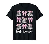 Rat Queen Rat Girl Rat Mom Mouse Pink Coquette Bow T-Shirt