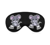 Rat Skater Funny Eye Mask for Sleep with Adjustable Strap Blocks Light Eye Shade Cover