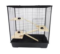 Hamster & Rat Cage 100cm x 54cm x 83cm - Plaza XL Multi-Level Black | Little Friends