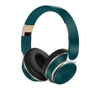 RAT TAIL Bluetooth Headset, Chat- Comfortable Over Ear Stereo Wireless Headphones with Mic, Soft Earmuffs/Foldable/SD/TF/FM Radio, 20H Playtime, Great for Music/Tour/Gym/Game/Chat (Deep Green)
