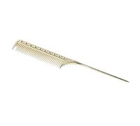 Rat Tail Hair Comb, Metal Rat Tail Comb Barber Aluminum Metal Comb Professional for Salon & Personal Use (Gold)