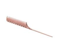 Rat Tail Hair Comb, Professional Metal Rat Tail Comb Barber Aluminum Metal Comb for Salon & Personal Use (Rose Gold)