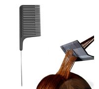 Rat Tail Hair Comb with Metal Tail Highlighting Combs for Separating Hair Professional Anti-Static Salon Barber Hairdressing Combs Salon Rattail Parting Comb Hair Dye Tools for Women Men