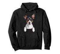 Rat Terrier Cute Peeking Rattie Dog Lover Pullover Hoodie