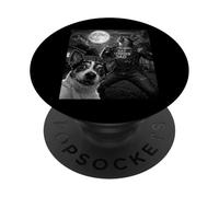 Rat Terrier Dad Funny Vintage Horror Graphic Man Mens Selfie PopSockets Adhesive PopGrip