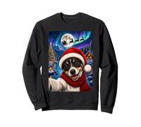 Rat Terrier Dog Christmas Moon Night Santa Sleigh Xmas Sweatshirt