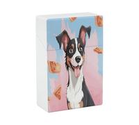 Rat Terrier Dog Cigarette Case Stylish Lightweight Pocket Holder Case for Smoke Waterproof Cigarette Dispenser Cigarettes Accessories for Outdoor Camping Hiking