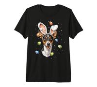 Rat Terrier Dog Easter Rabbit Eggs Bunny Ears Cute Premium T-Shirt