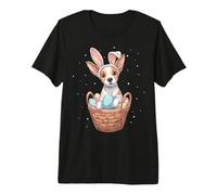 Rat Terrier Dog Easter Rabbit Eggs Bunny Ears Cute Premium T-Shirt