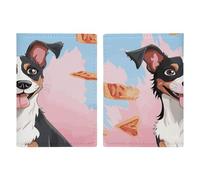 Rat Terrier Dog Passport Holder Ultra Slim PU Leather Travel Document Organizer Compact Premium International US Passport Protector Cover for Women Men