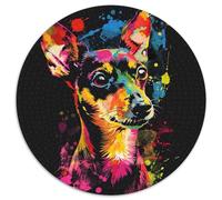 Rat Terrier Puzzles 1000 Pieces for Adults Cardboard Jigsaw Challenging Brain Teaser, Family Activity, Home Decor, 67.5x67.5cm