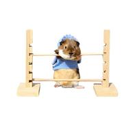 Rat Toys Natural Wood Jump Bar Adjustable Height Training Hurdles Obstacle Game Activity Exercise Toys Set for Small Animal Ferret Guinea Pig Bunny Hamsters Rabbit Chinchilla (1PC)